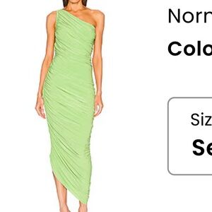 Norma kamali Diana gown in Gemini Green